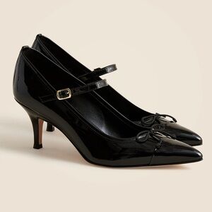 BRAND NEW J. Crew Made-in-Italy Colette Cap-Toe Pumps in Black Patent Leather 10